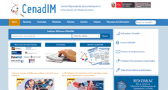 Desktop Screenshot of bvcenadim.digemid.minsa.gob.pe